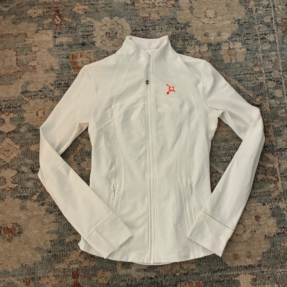 Lululemon Define Jacket Women 6 White Orangetheory Fitness Zip Up Activewear